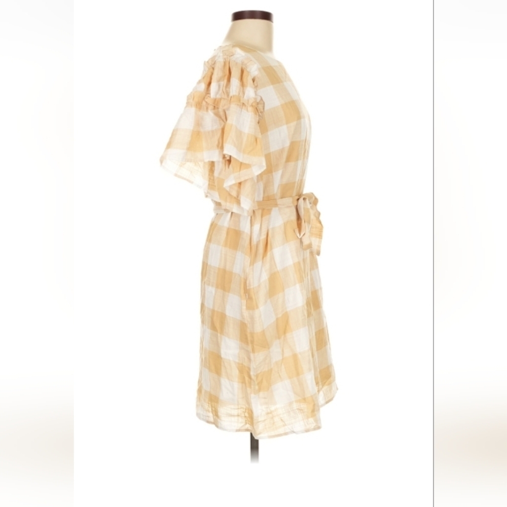Who What Wear Yellow Gingham Dress M $32 Retail - Picture 5 of 7